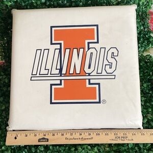 Illinois Logo seat cushion.